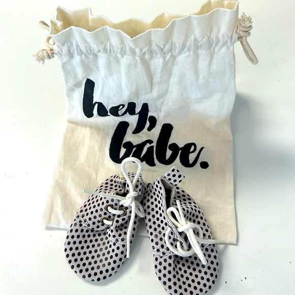 Piper Finn Polka Dot Leather Oxford Crib Shoe NEW Soft Sole Slipper size 2 - Picture 6 of 6